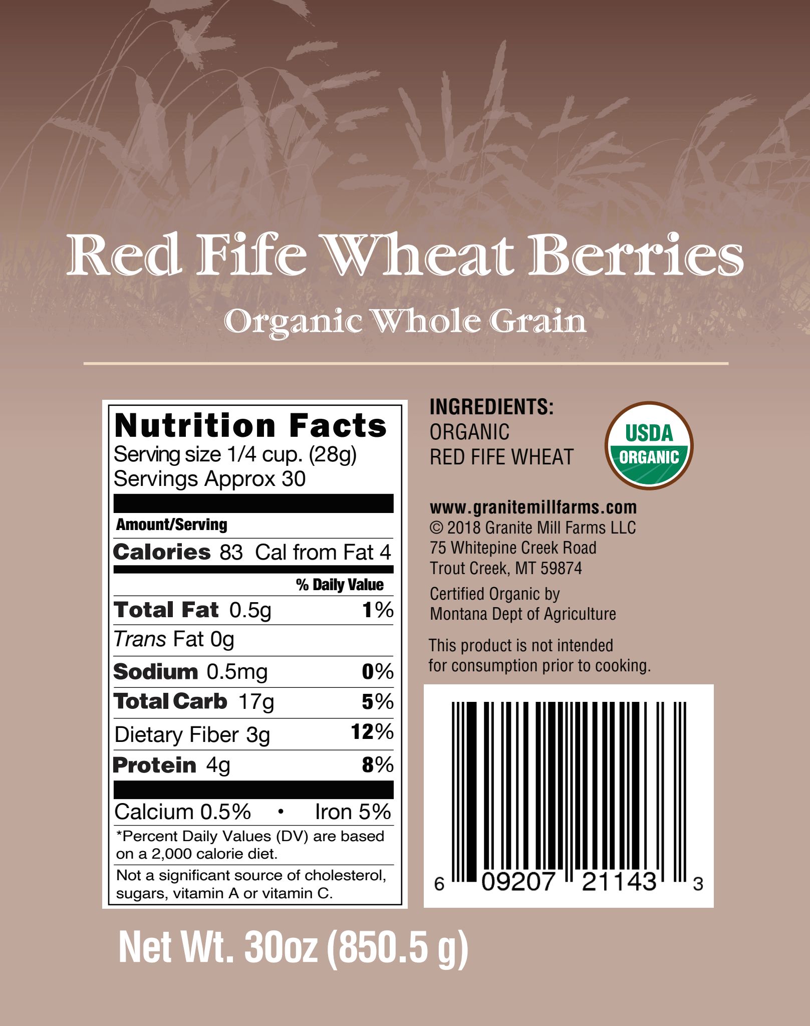 Red Fife Wheat Berries - Image 2
